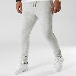 Offres 🌟 Pantalon Jogging 20706982 Gris Chiné de Blend ❤️