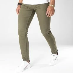 Coupon 😀 Pantalon Chino 20703472 Vert Kaki de Blend 🤩