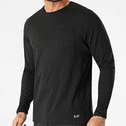 Sortie ⭐ Tee 👕 Shirt Poche Manches Longues 20703060 Noir Chiné de Blend 😉