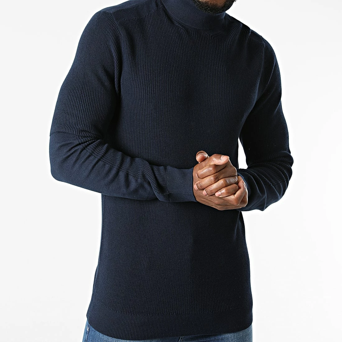 De gros 🤩 Pull Col Roulé 20713188 Bleu Marine de Blend 🧨 – Image 3