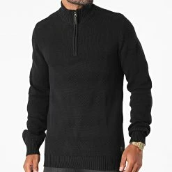 Meilleure vente 🔥 Pull Col Zippé Nantes 20711645 Noir de Blend 👍