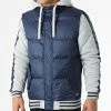Meilleure affaire 🔔 Veste Zippée Capuche A Bandes 20712952 Bleu Marine Gris Chiné de Blend 😉