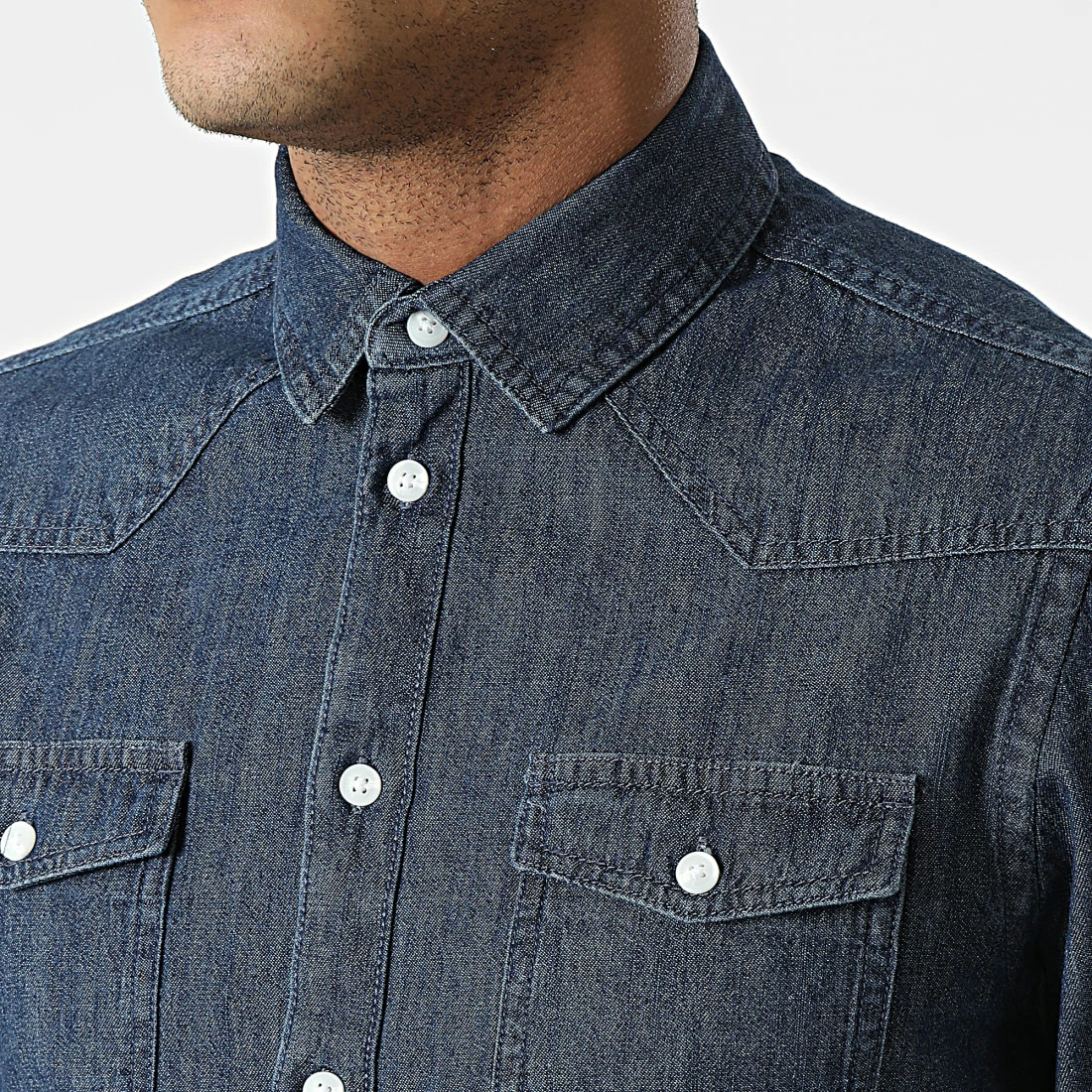 De gros 🔥 Chemise Jean A Manches Longues Nantes 20713192 Bleu Denim de Blend 🧨 – Image 2