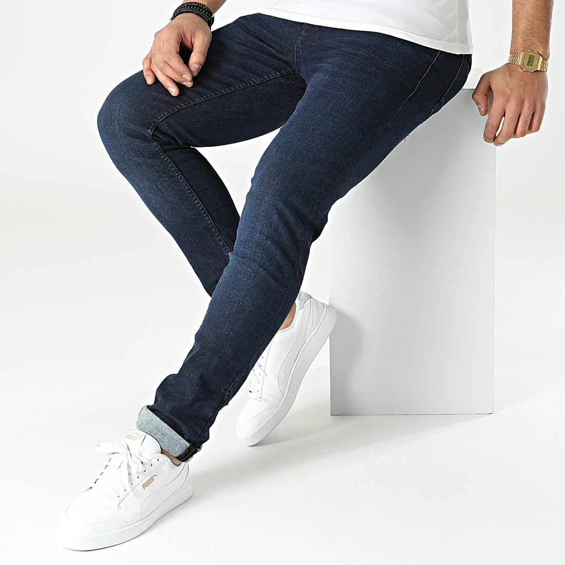 De gros ⌛ Jean Slim Jet 20712999 Bleu Denim de Blend ❤️ – Image 3