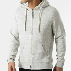 Bon marché 😍 Sweat Zippé Capuche North 20706981 Beige Chiné de Blend 🔔