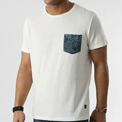 Offres 😉 Tee 👚 Shirt Poche 20713221 Blanc Bandana de Blend ❤️