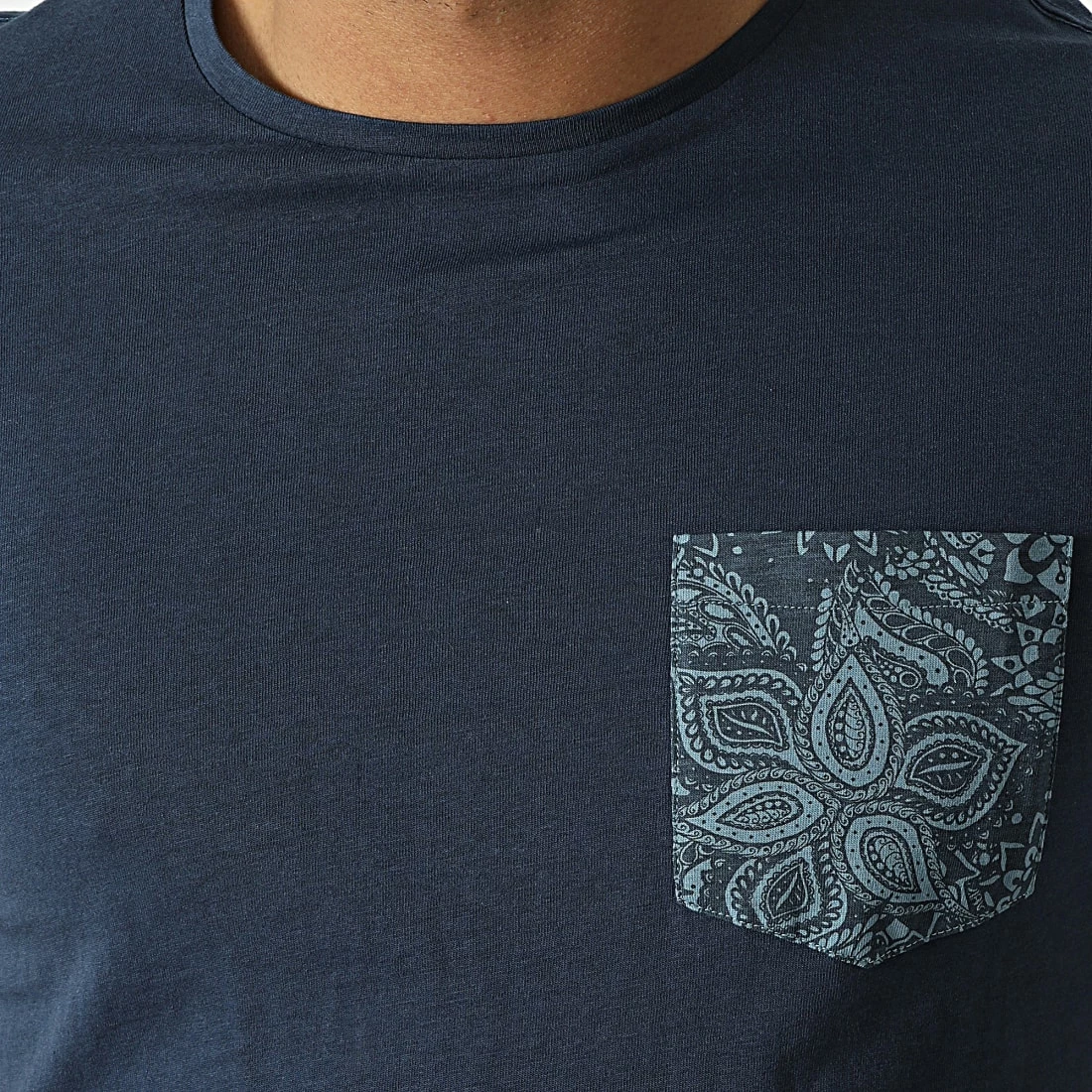 Top 10 🥰 Tee 👚 Shirt Poche 20713221 Bleu Marine Bandana de Blend 😀 – Image 2