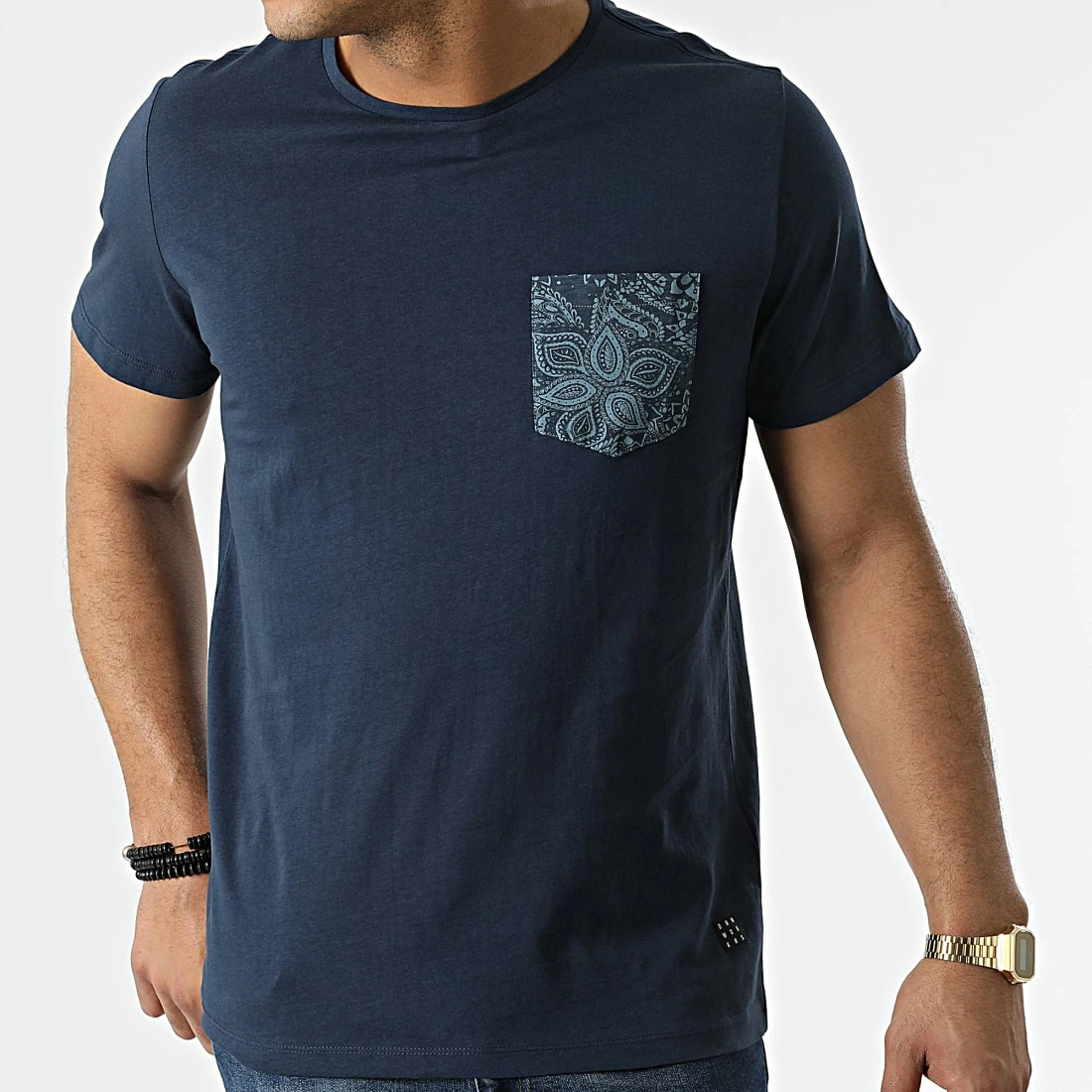 Top 10 🥰 Tee 👚 Shirt Poche 20713221 Bleu Marine Bandana de Blend 😀 – Image 3