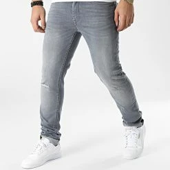 Le moins cher 👍 Jean Slim Jet 20713303 Gris de Blend ❤️