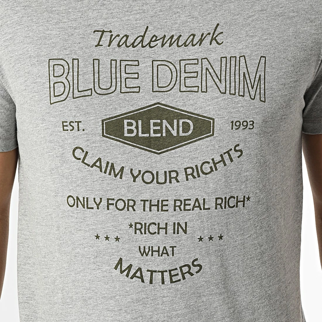 Le moins cher 🤩 Tee 👕 Shirt 20713234 Gris Chiné de Blend 😉 – Image 2