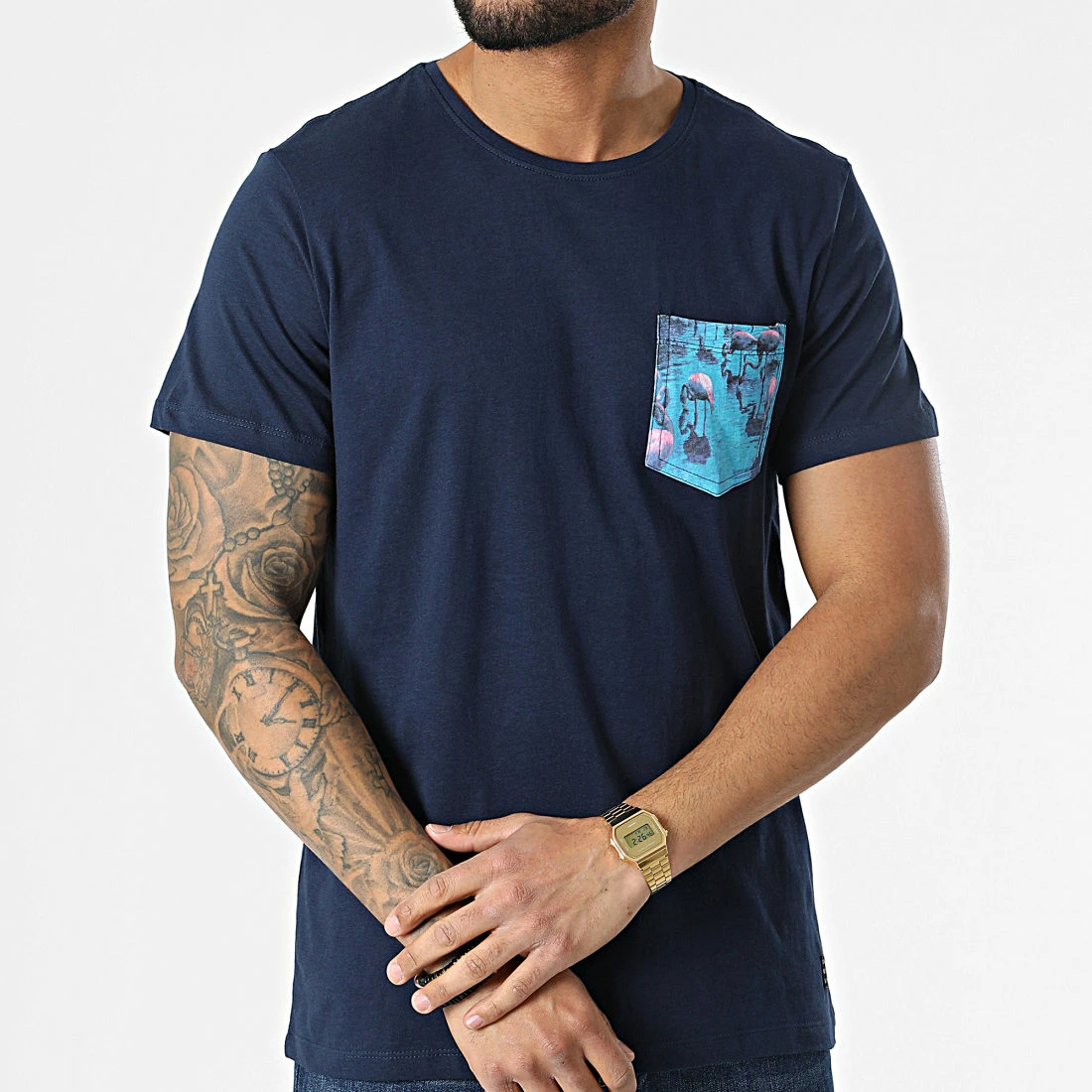 Vente flash 🛒 Tee 👚 Shirt Poche 20713756 Bleu Marine de Blend ❤️ – Image 3