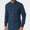 Acheter 😀 Chemise Manches Longues Col Mao 20713714 Bleu Marine de Blend 🥰
