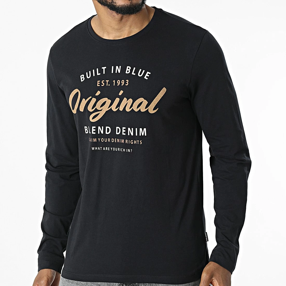 Remise 😍 Tee 👕 Shirt Manches Longues 20714933 Noir de Blend ❤️