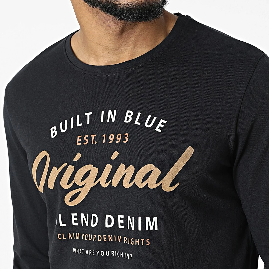 Remise 😍 Tee 👕 Shirt Manches Longues 20714933 Noir de Blend ❤️ – Image 2