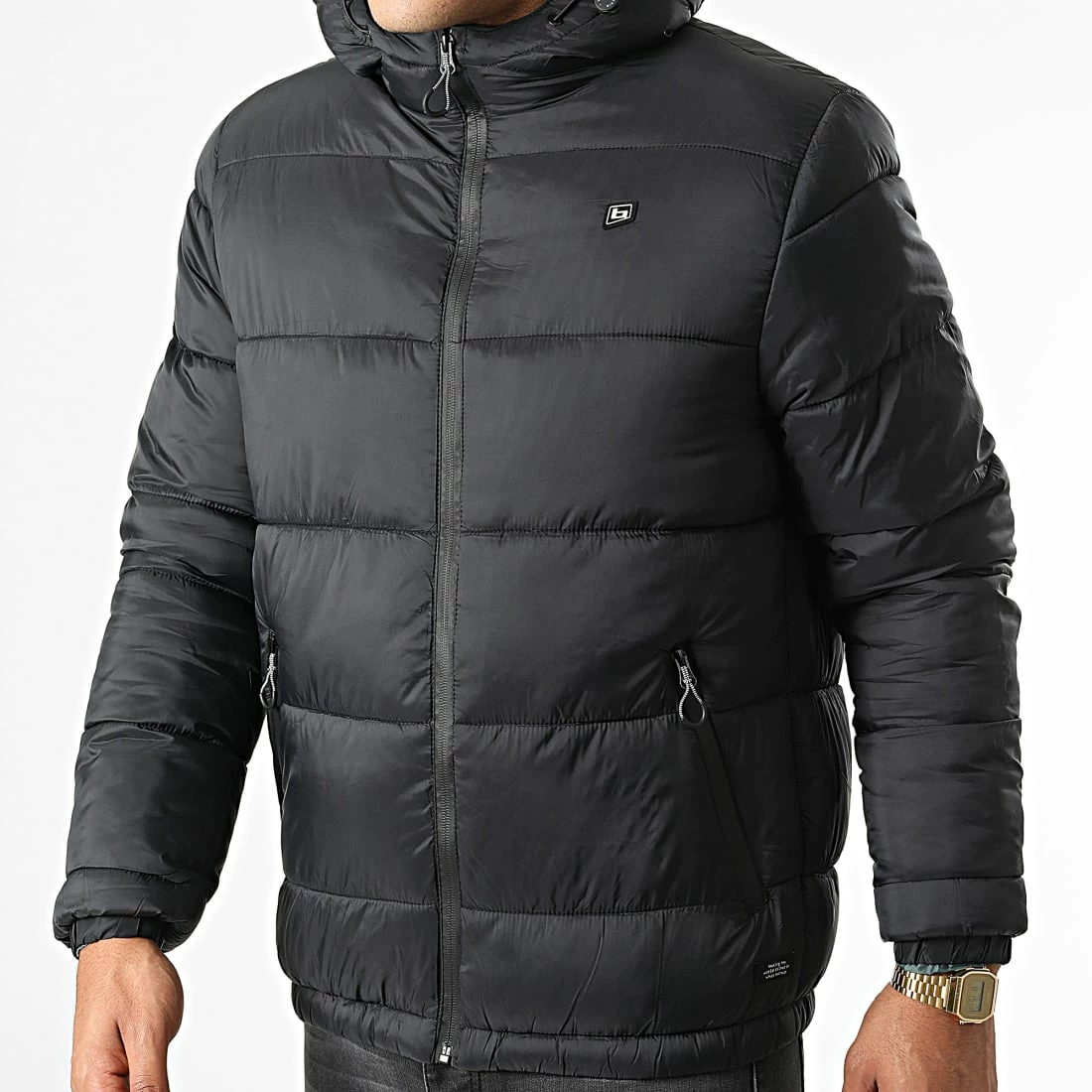 Tout neuf 🧨 Doudoune Capuche 20714372 Noir de Blend 😍 – Image 3