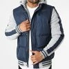 Meilleure vente ✔️ Veste Zippée Capuche A Bandes 20714935 Bleu Marine Gris Chiné de Blend 🧨