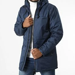 Promo 🎉 Parka Capuche 20714397 Bleu Marine de Blend 🌟