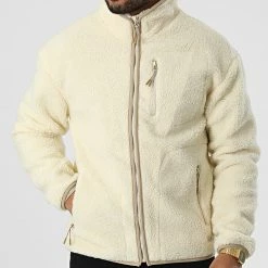 Bon marché 🔥 Veste Zippée Sherpa 20714315 Beige de Blend 🛒
