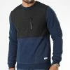 Meilleur prix 💯 Sweat Crewneck Polaire 20714279 Bleu Marine Noir de Blend 🔔
