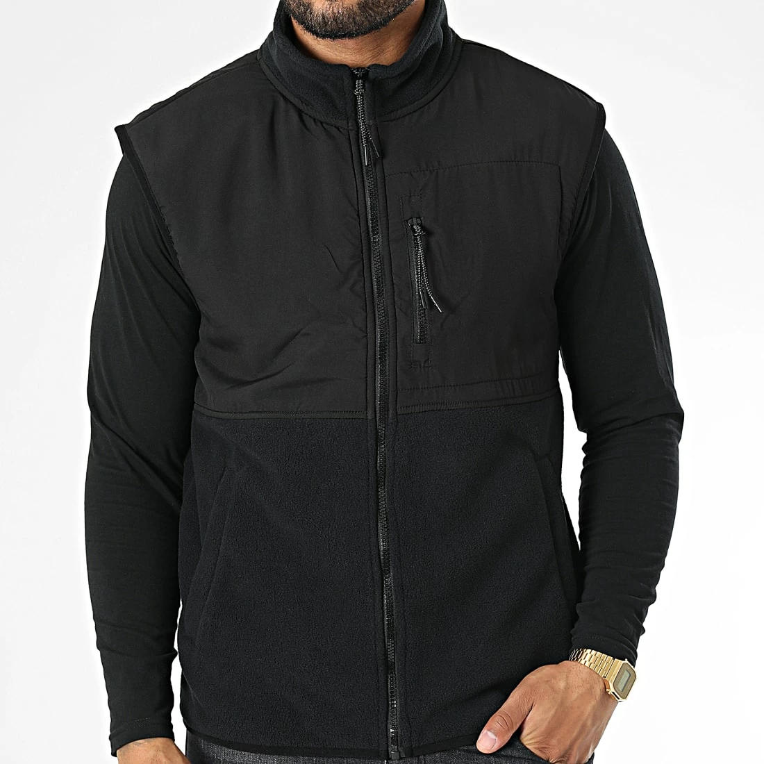 Promo ✨ Veste Polaire Zippée Sans Manches 20714280 Noir de Blend 👍 – Image 3