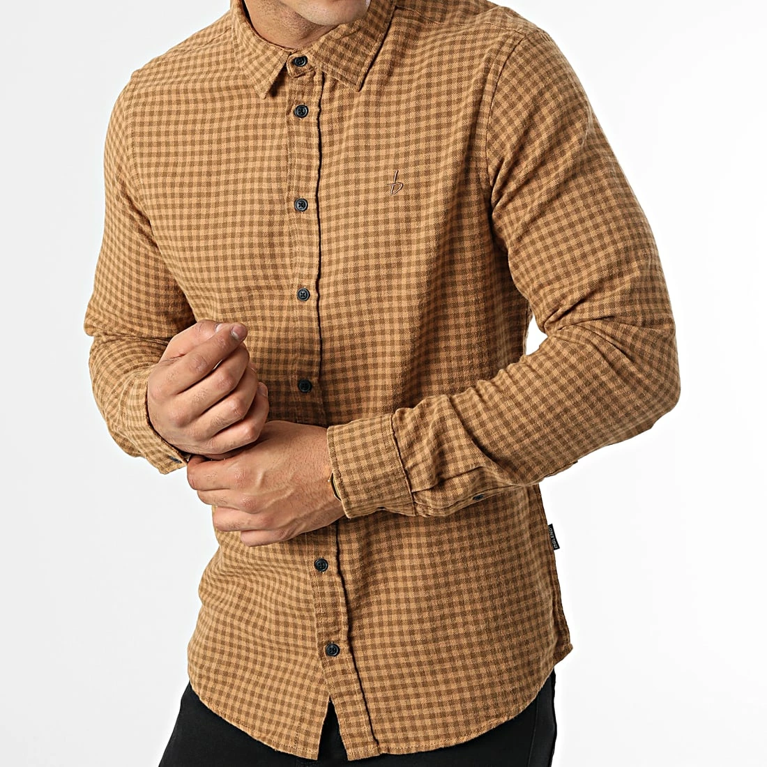 Meilleure affaire 🎁 Chemise Manches Longues A Carreaux 20714317 Marron de Blend 😀 – Image 3