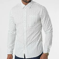 Offres 🧨 Chemise Manches Longues 20714606 Blanc de Blend 👏