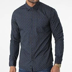 Grosses soldes 🎁 Chemise Manches Longues 20714606 Bleu Marine de Blend ⌛