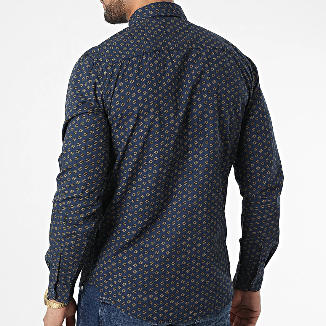 Grosses soldes đ Chemise Manches Longues 20714606 Bleu Marine de Blend â â Image 4