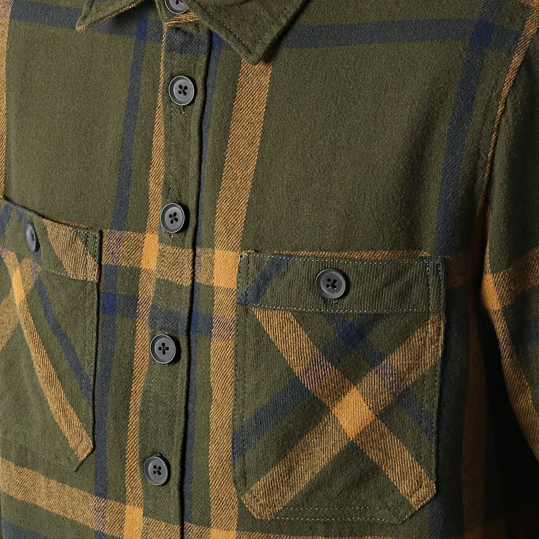 Coupon 👍 Chemise Manches Longues A Carreaux 20714963 Vert Kaki de Blend 👏 – Image 2