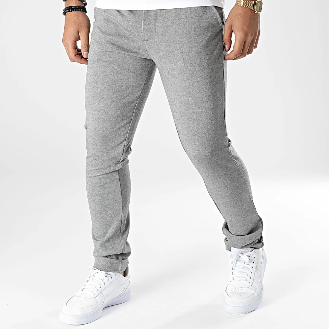 Vente flash 🤩 Pantalon Chino 20711182 Gris Chiné de Blend 😍