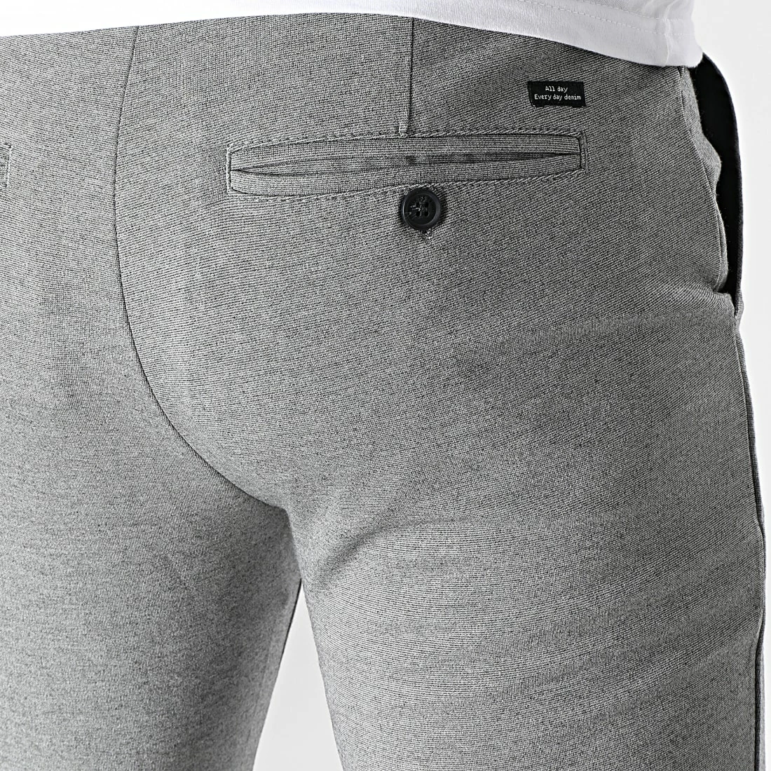 Vente flash 🤩 Pantalon Chino 20711182 Gris Chiné de Blend 😍 – Image 2