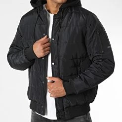 Vente flash 🔥 Veste Bomber Capuche 20714378 Noir de Blend 😍
