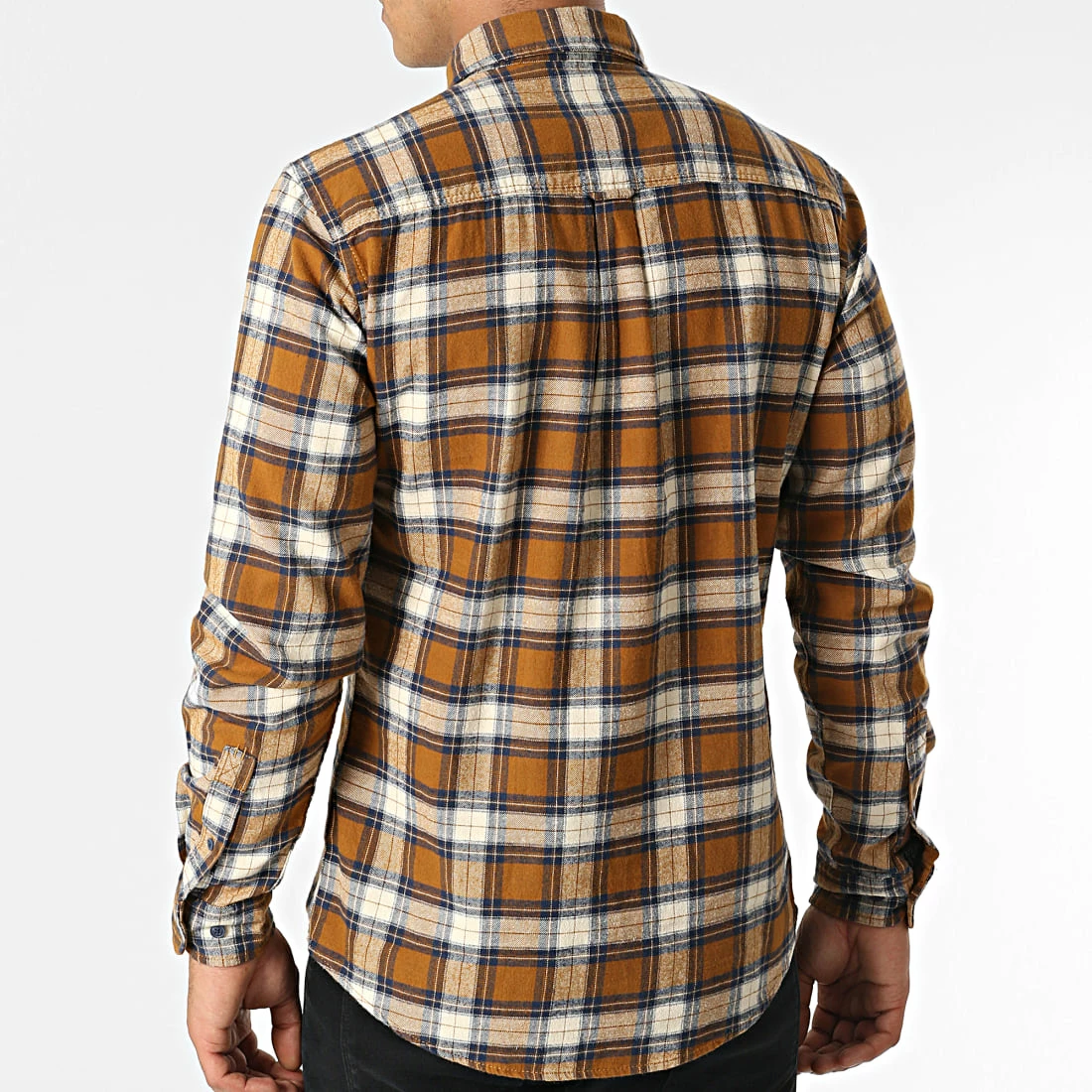 Budget 🤩 Chemise Manches Longues A Carreaux 20714601 Camel Beige de Blend 😀 – Image 4