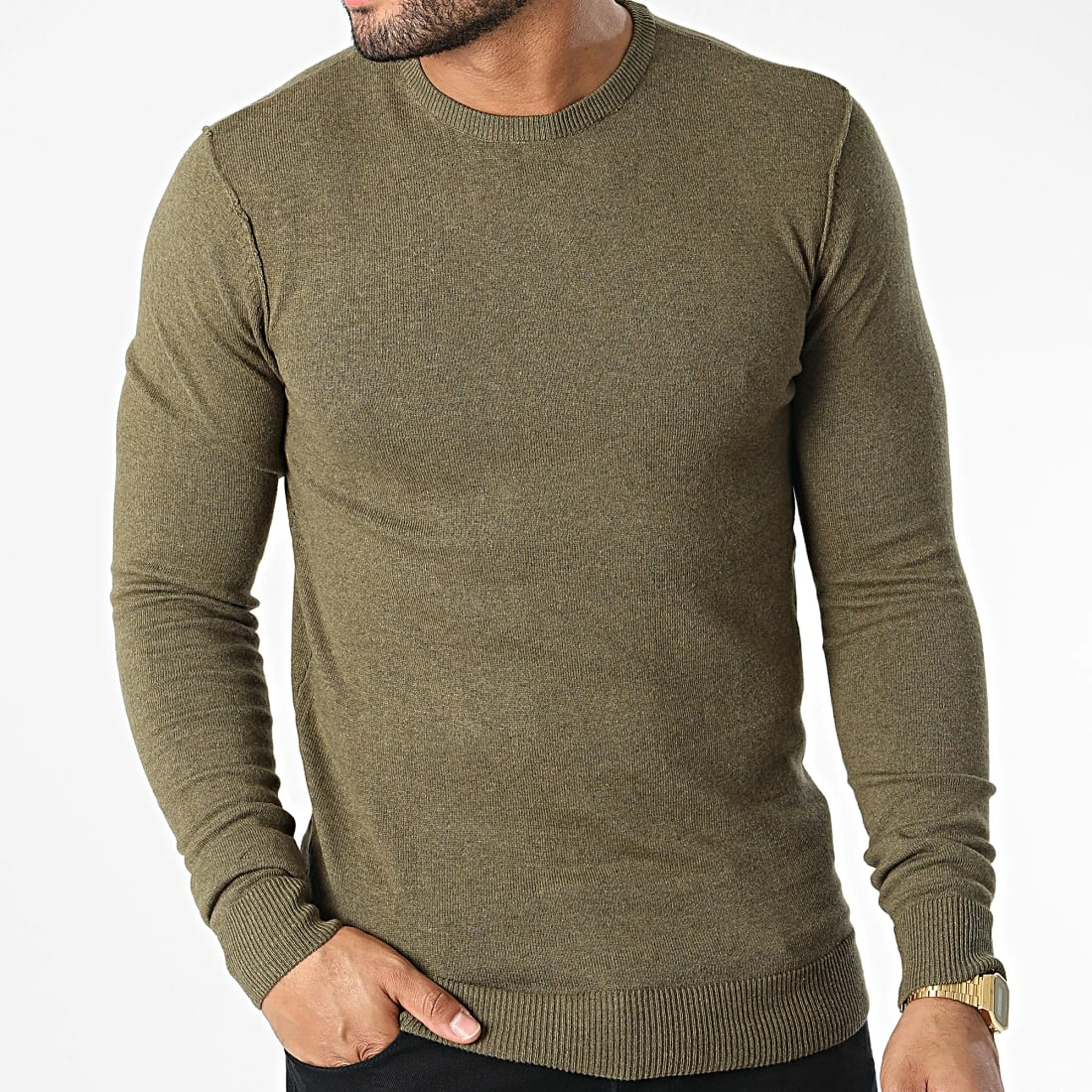 Nouveau 🌟 Pull 20714626 Vert Kaki de Blend 🔔 – Image 3