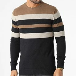 Sortie 🎉 Pull 20714629 Noir Marron Beige de Blend ⌛