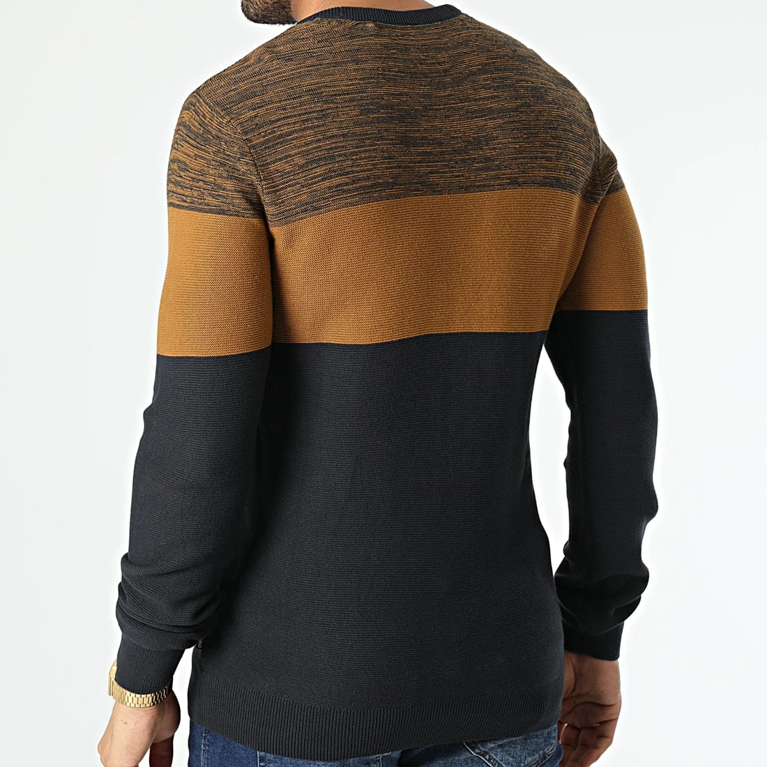 Budget 🌟 Pull 20714636 Bleu Marine Camel de Blend 🎉 – Image 4