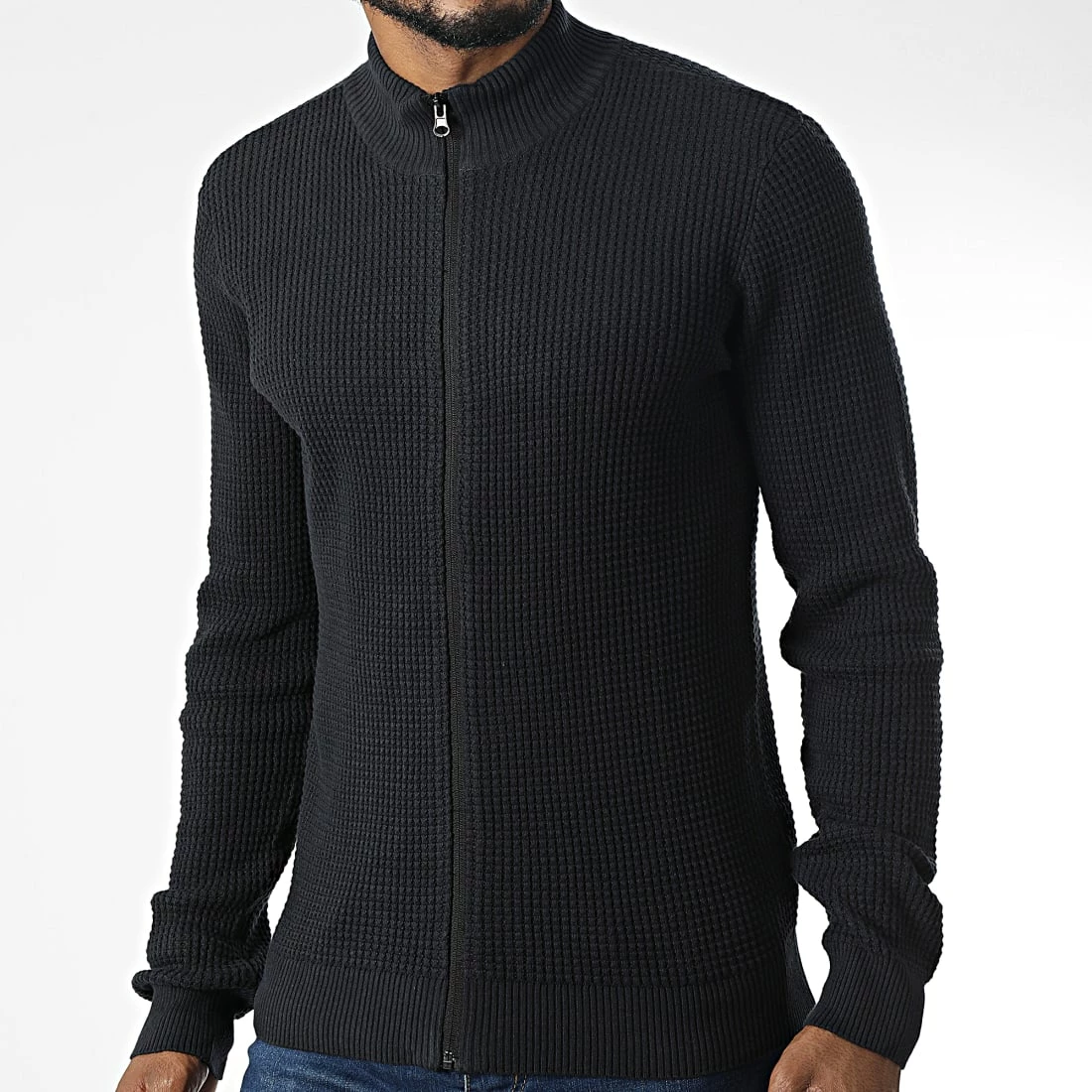 Acheter 👍 Pull Zippé 20714630 Bleu Marine de Blend 🧨