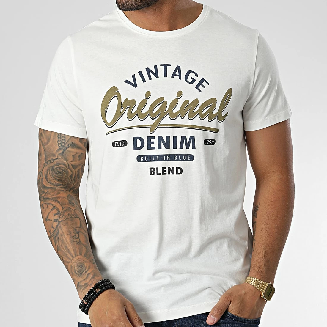 De gros 🤩 Tee 👚 Shirt 20714849 Beige Clair de Blend 😍 – Image 3