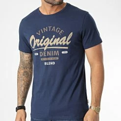 Top 10 🔥 Tee 👚 Shirt 20714849 Bleu Marine de Blend 😀