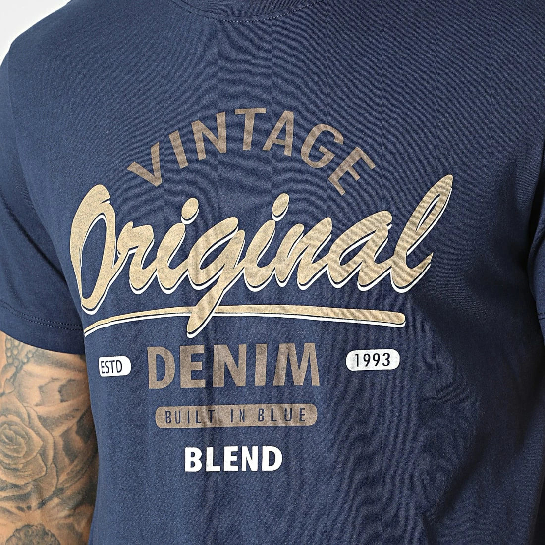 Top 10 🔥 Tee 👚 Shirt 20714849 Bleu Marine de Blend 😀 – Image 2