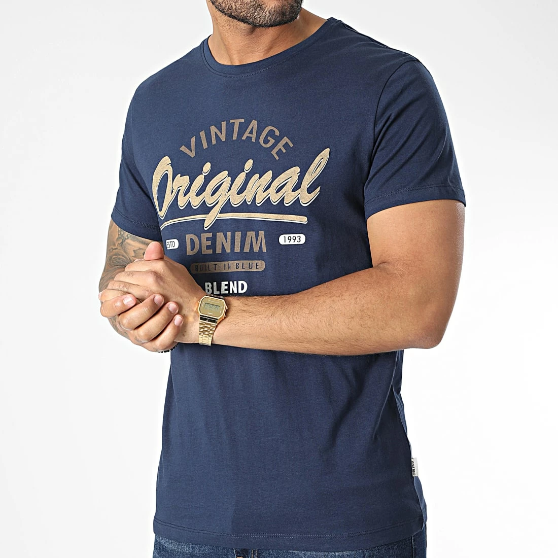 Top 10 🔥 Tee 👚 Shirt 20714849 Bleu Marine de Blend 😀 – Image 3