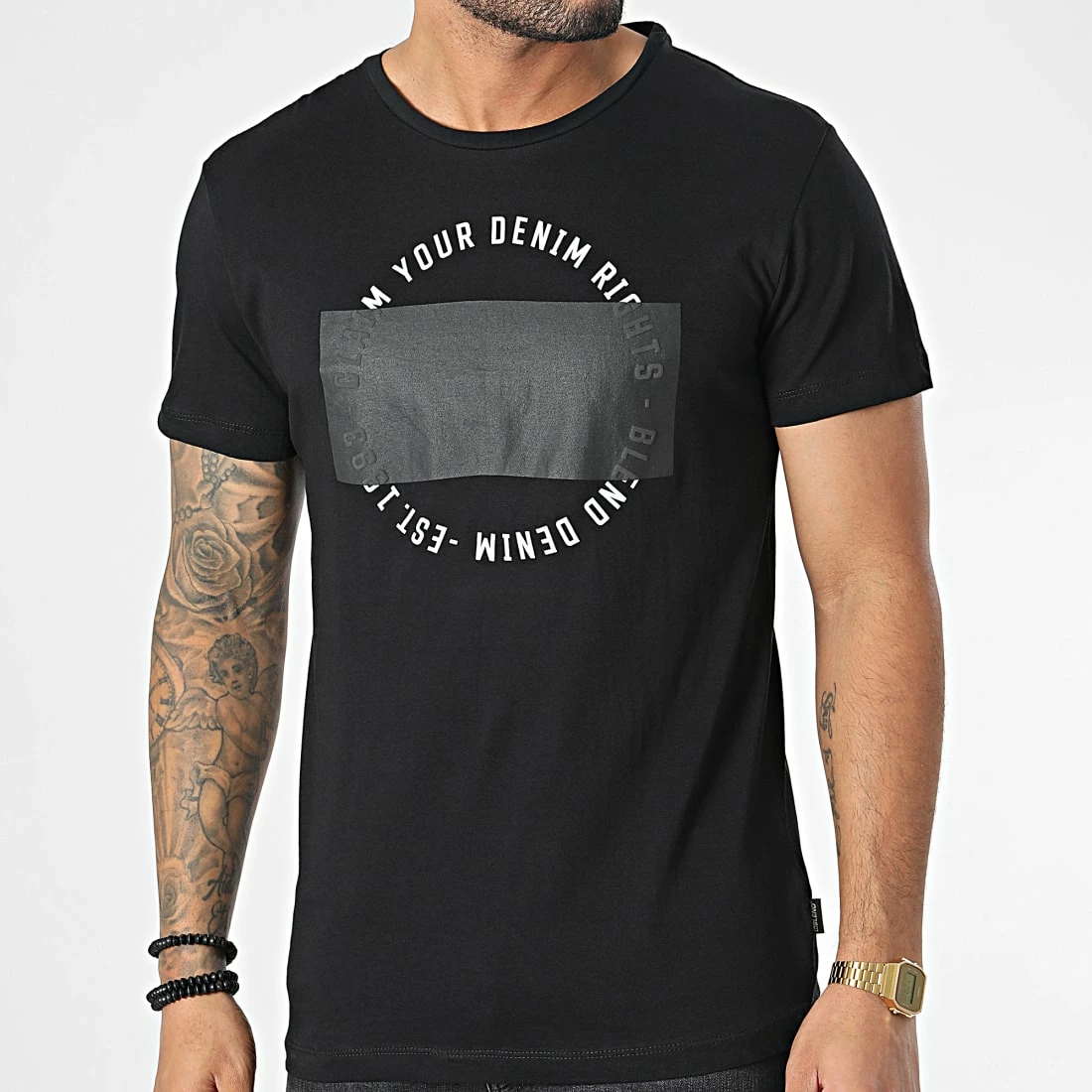 Budget ⭐ Tee 👚 Shirt 20715560 Noir de Blend ✔️ – Image 3