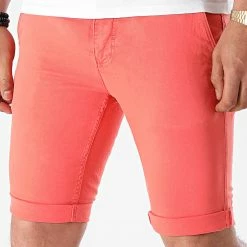 De gros 👍 Short Chino Skinny Bary Corail de Paname Brothers 🧨