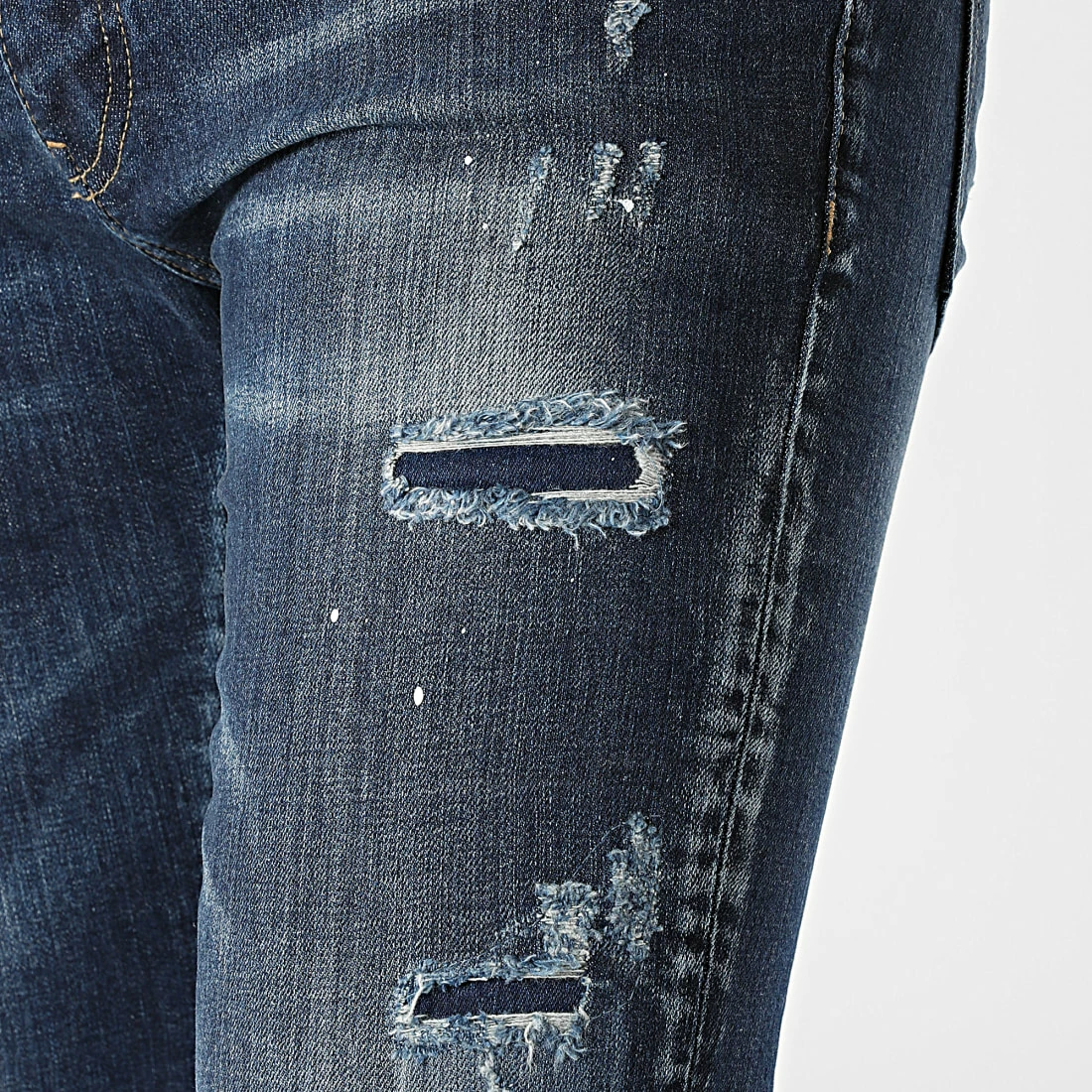 Meilleure affaire ❤️ Jean Slim PB-Jeans-03 Bleu Denim de Paname Brothers 😀 – Image 2