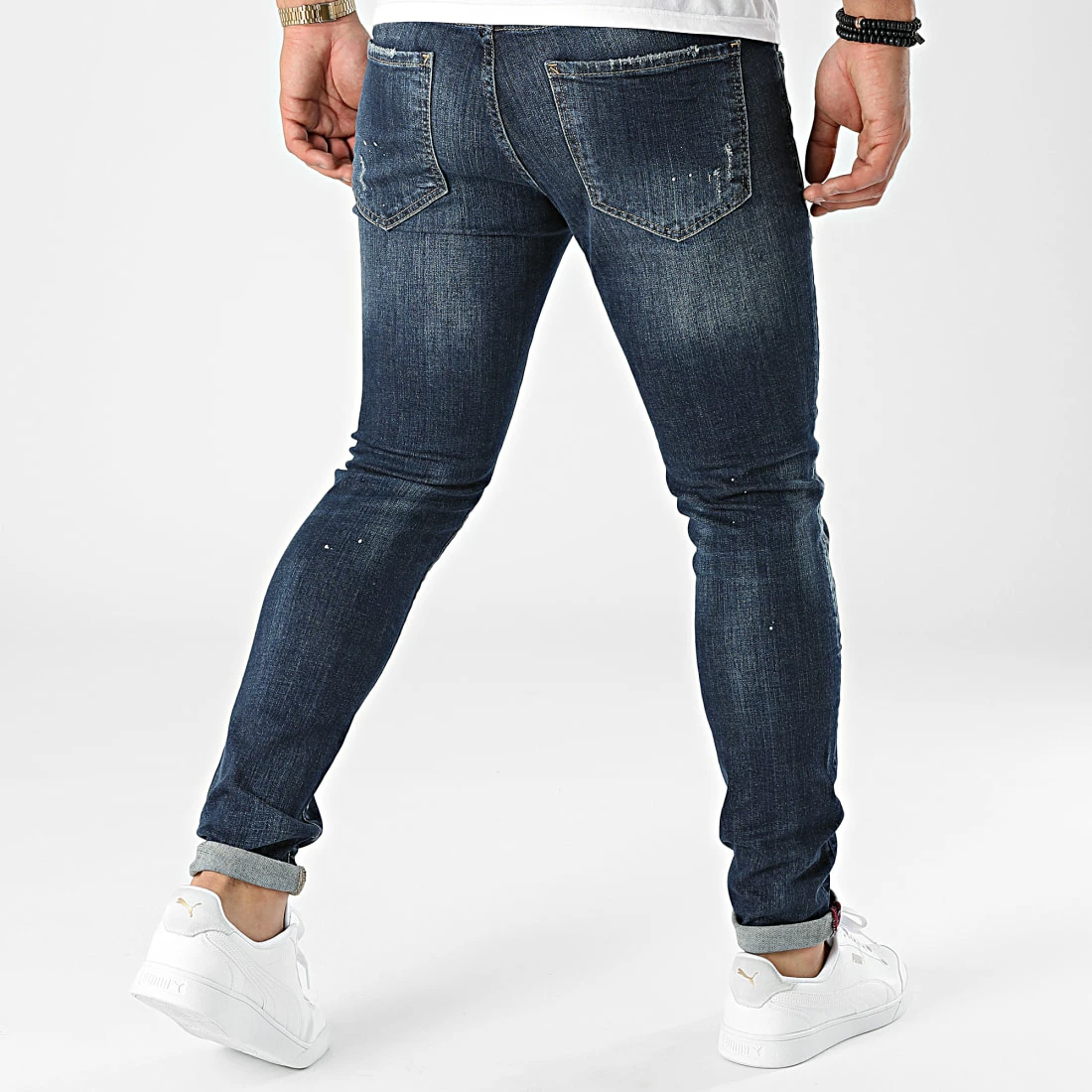 Meilleure affaire ❤️ Jean Slim PB-Jeans-03 Bleu Denim de Paname Brothers 😀 – Image 4
