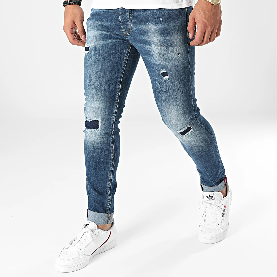 Budget đ Jean Slim PB-Jeans-12 Bleu Denim de Paname Brothers â€ïž