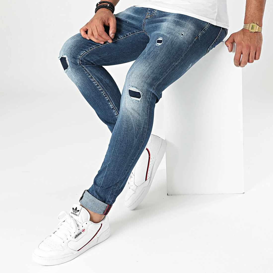 Budget đ Jean Slim PB-Jeans-12 Bleu Denim de Paname Brothers â€ïž â Image 3