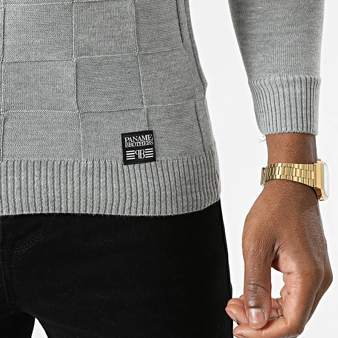 Tout neuf 👏 Pull A Carreaux PNM-215 Gris de Paname Brothers 🥰 – Image 2