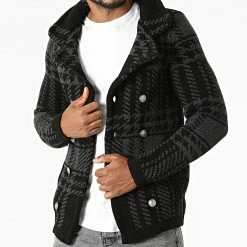 Les meilleures critiques de 🧨 Gilet A Carreaux PNM-1007 Noir Gris Anthracite de Paname Brothers 👏