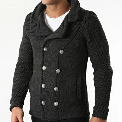 Promo 😉 Gilet 1006 Gris Anthracite de Paname Brothers 🎉